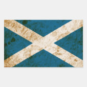 Rugged Scottish Flag Rechteckiger Aufkleber (Vorderseite)