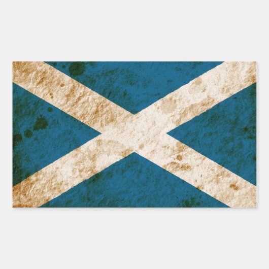 Rugged Scottish Flag Rechteckiger Aufkleber (Vorderseite)
