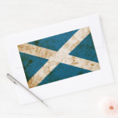 Rugged Scottish Flag Rechteckiger Aufkleber (Umschlag)