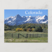 Rugged Snowy Autumn Colorado Postcard Postkarte (Vorderseite)