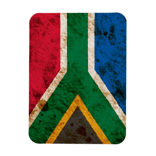 Rugged South African Flag Magnet (Vertikal)