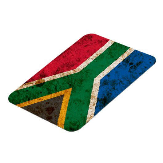 Rugged South African Flag Magnet (Linke Seite)