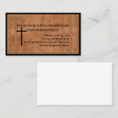 Rugged Stamps Brown Leather Church Visitenkarte (Vorne/Hinten)