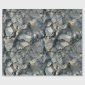 Rugged Stone Texture Wrapping Paper Roll Geschenkpapier (Flach)