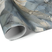 Rugged Stone Texture Wrapping Paper Roll Geschenkpapier (Rolleneckpunkt)