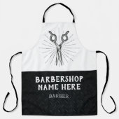 Rugged Trendy Modern Barbershop Ap Schürze (Vorderseite)
