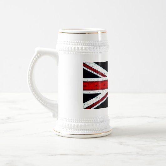 Rugged Union Jack Bierglas (Links)