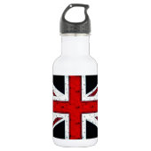 Rugged Union Jack Edelstahlflasche (Vorderseite)