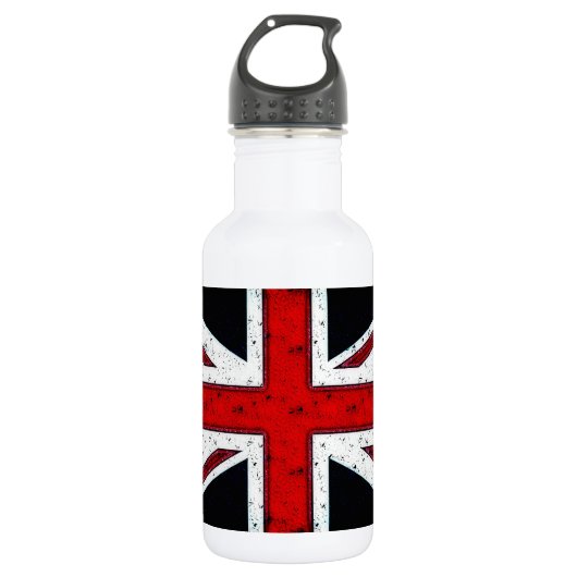 Rugged Union Jack Edelstahlflasche (Vorderseite)