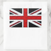 Rugged Union Jack Rechteckiger Aufkleber (Tasche)