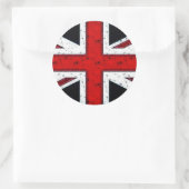 Rugged Union Jack Runder Aufkleber (Tasche)