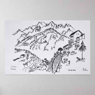 Rugged Val d'Asco Korsika, Frankreich Poster