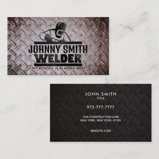 Rugged Welder Business Cards Visitenkarte (Vorne/Hinten)