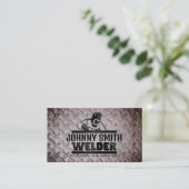 Rugged Welder Business Cards Visitenkarte (Stehend Vorderseite)