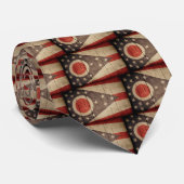 Rugged Wood Ohio Flag Krawatte (Gerollt)