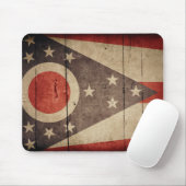 Rugged Wood Ohio Flag Mousepad (Mit Mouse)