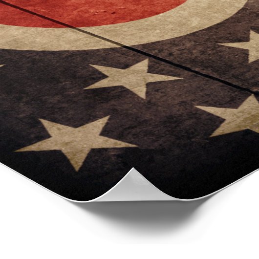 Rugged Wood Ohio Flag Poster (Ecke)