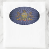 Rugged Wood Pennsylvania Flag Ovaler Aufkleber (Tasche)