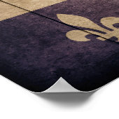 Rugged Wood Quebec Flag Poster (Ecke)