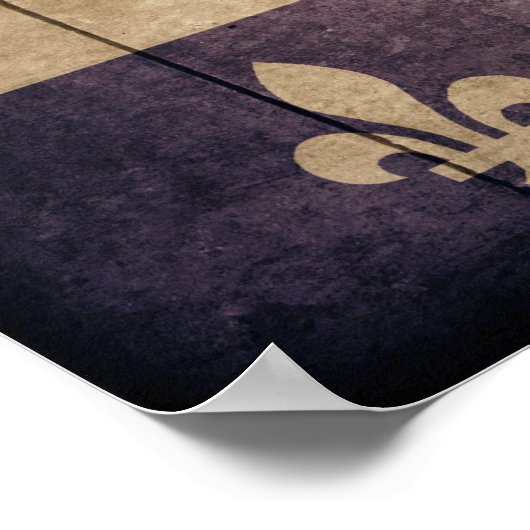 Rugged Wood Quebec Flag Poster (Ecke)