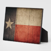 Rugged Wood Texas Flag Fotoplatte (Seite)