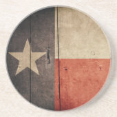 Rugged Wood Texas Flag Getränkeuntersetzer (Vorne)