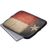 Rugged Wood Texas Flag Laptopschutzhülle (Vorne Knopf)
