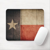 Rugged Wood Texas Flag Mousepad (Mit Mouse)