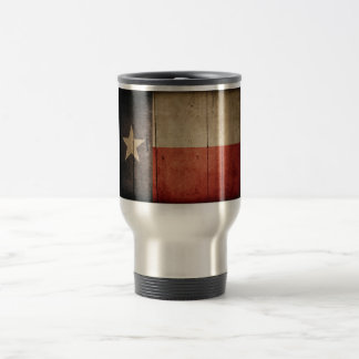 Rugged Wood Texas Flag Reisebecher