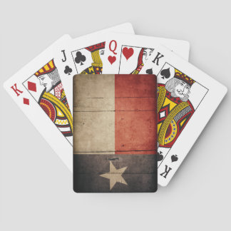 Rugged Wood Texas Flag Spielkarten