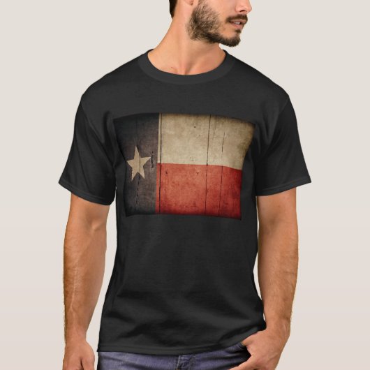 Rugged Wood Texas Flag T-Shirt (Vorderseite)