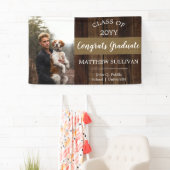 Rugged Woodsy Foto Abschluss Glückwunsch Graduate Banner (Insitu)