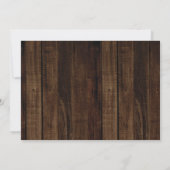 Rugged Woodsy Foto Graduation Party Einladung (Rückseite)