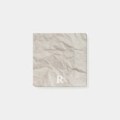 Ruggepanzertes, robustes Monogramm, in Beige zerkn Post-it Klebezettel (Vorderseite)