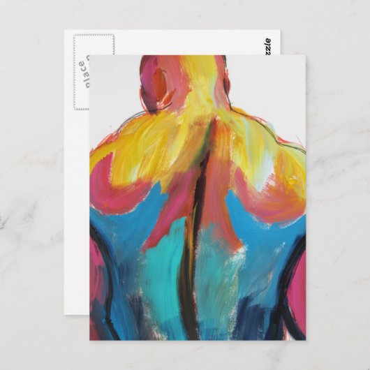 Rugger Man Broad Back Postkarte (Vorne/Hinten)