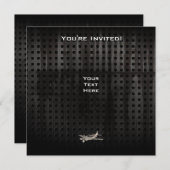 Rugiges Flugzeug Einladung (Vorne/Hinten)