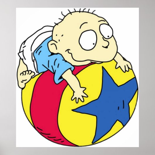 Rugrats Cartoon Babytrackeln auf Ball Poster (Vorne)