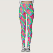 Rugs und Rags abstrakte Reinkunst Leggings (Vorderseite)