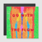 Rugs und Rags abstrakte Reinkunst Magnetkarte (Vorne/Hinten)