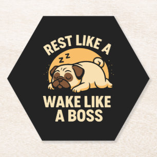 Ruh dich aus wie ein Mops - Wach auf wie ein Boos Untersetzer