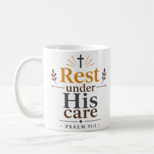 Ruh unter seiner Obhut Christlicher Bibelvers Kaffeetasse