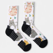 ruhbare Cartoon Cat Socks - Spaß & Stilvoll Socken (Rechts)