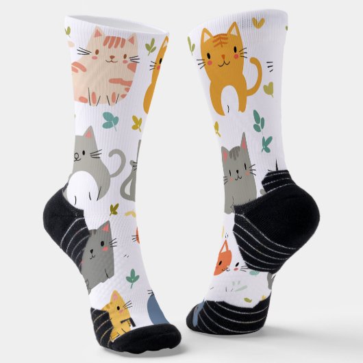 ruhbare Cartoon Cat Socks - Spaß & Stilvoll Socken (Gewinkelt)