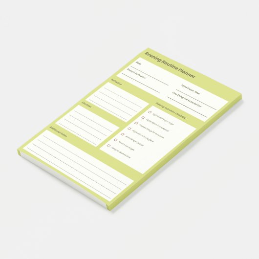 Ruhe-Abendroutine-Planer Post-it Klebezettel (angewinkelt)