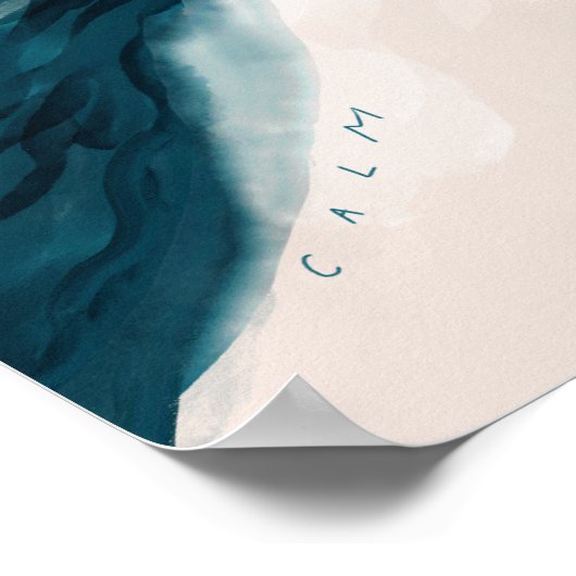 "Ruhe" Abstrakte Landschaft Poster (Ecke)