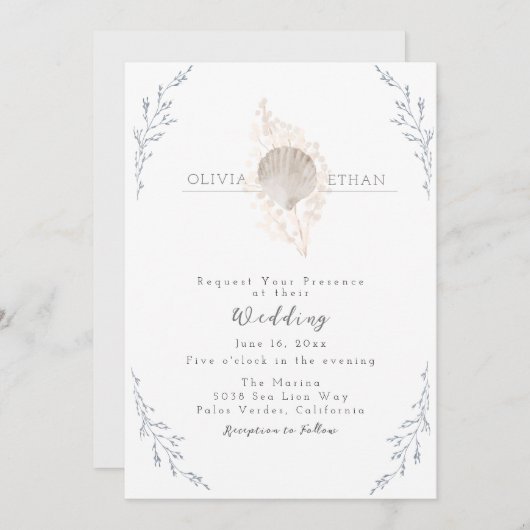 Ruhe am Meer Einladung (Vorne/Hinten)