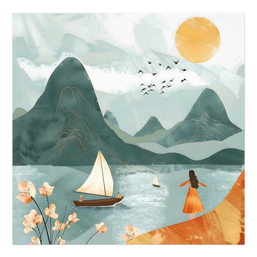 Ruhe am Meer Fotodruck (Vorne)