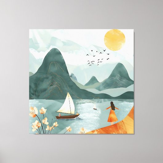 Ruhe am Meer Leinwanddruck (Vorderseite)