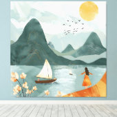 Ruhe am Meer Leinwanddruck (Insitu (Holzboden))