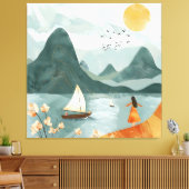 Ruhe am Meer Leinwanddruck (Insitu (Wohnzimmer))